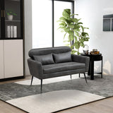 Loveseat Small Sofa Small Mini Room Bronzing Suede Couch Two-seater Armchairs