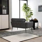 Loveseat Small Sofa Small Mini Room Bronzing Suede Couch Two-seater Armchairs