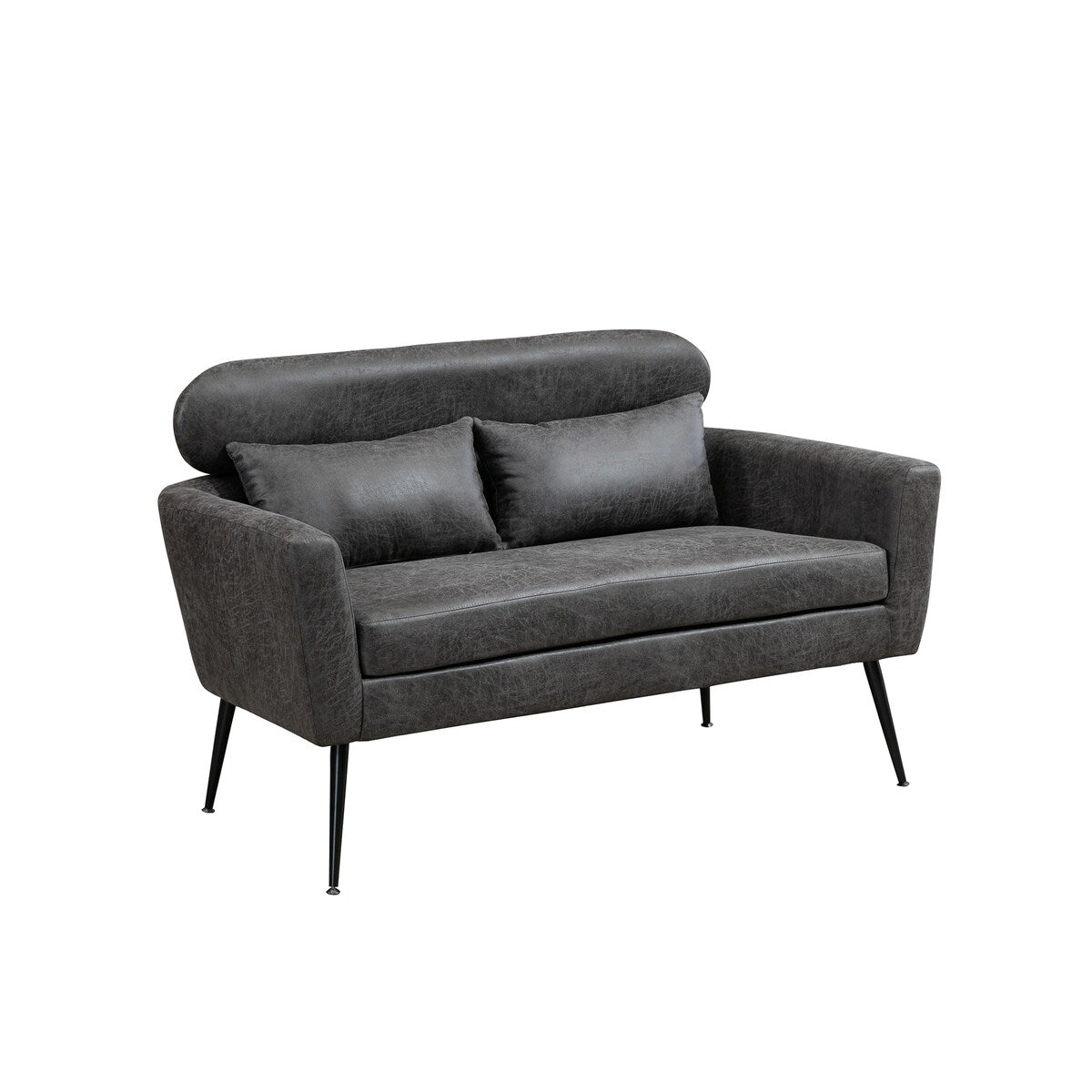 Loveseat Small Sofa Small Mini Room Bronzing Suede Couch Two-seater Armchairs