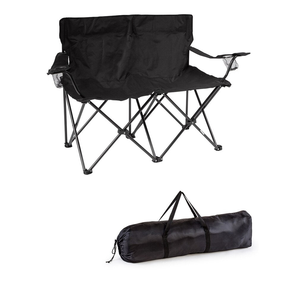 Trademark Innovations Loveseat-style Double Camp Chair with Steel Frame