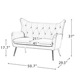 Loveseat with Tufted Wingback