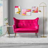 Loveseat with Tufted Wingback