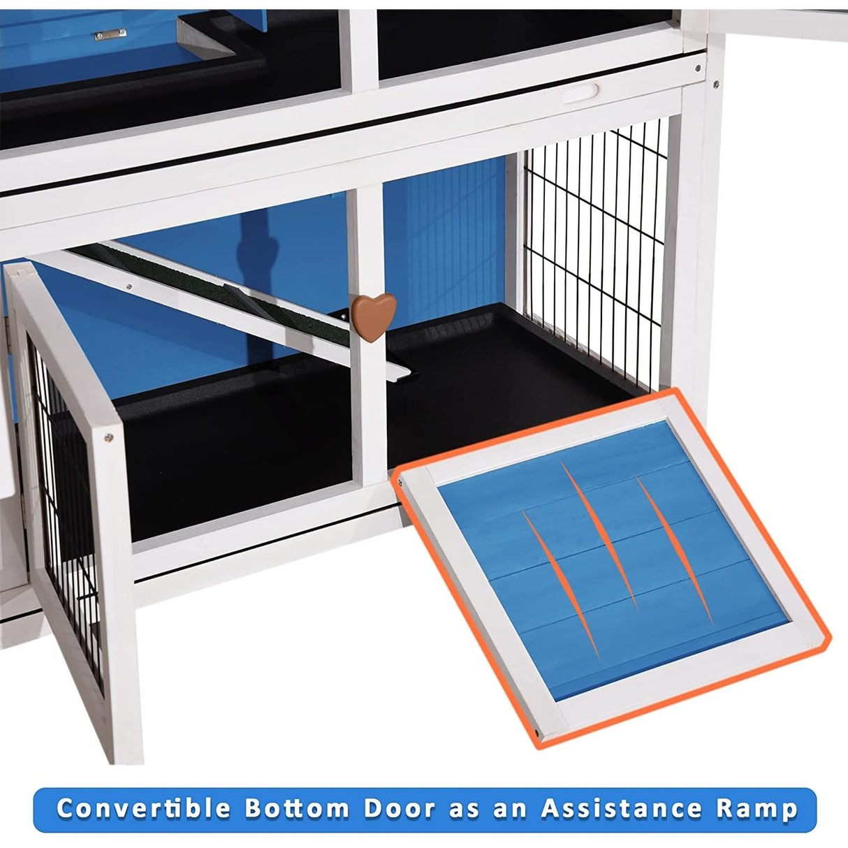 Lovupet Rabbit Hutch Cage with Pull Out Tray, Solid Wood 0323