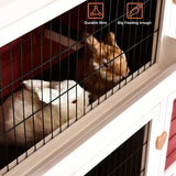 Lovupet Rabbit Hutch Cage with Pull Out Tray, Solid Wood 0323