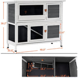 Lovupet Rabbit Hutch Cage with Pull Out Tray, Solid Wood 0323