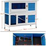 Lovupet Rabbit Hutch Cage with Pull Out Tray, Solid Wood 0323
