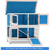 Lovupet Rabbit Hutch Cage with Pull Out Tray, Solid Wood 0323