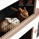 Lovupet Rabbit Hutch Cage with Pull Out Tray, Solid Wood 0323