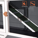 Lovupet Rabbit Hutch Cage with Pull Out Tray, Solid Wood 0323