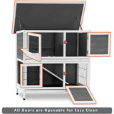 Lovupet Rabbit Hutch Cage with Pull Out Tray, Solid Wood 0323