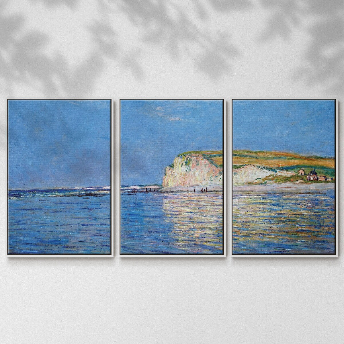 Low Tide at Pourville 02, 1882 - Multi Piece Framed Canvas