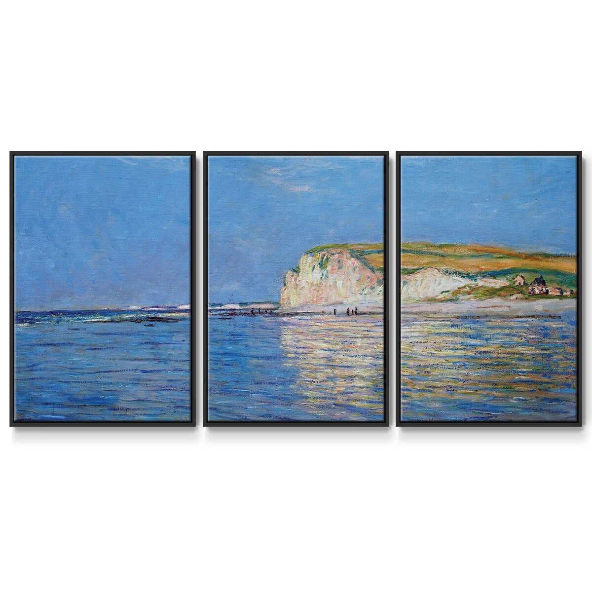 Low Tide at Pourville 02, 1882 - Multi Piece Framed Canvas