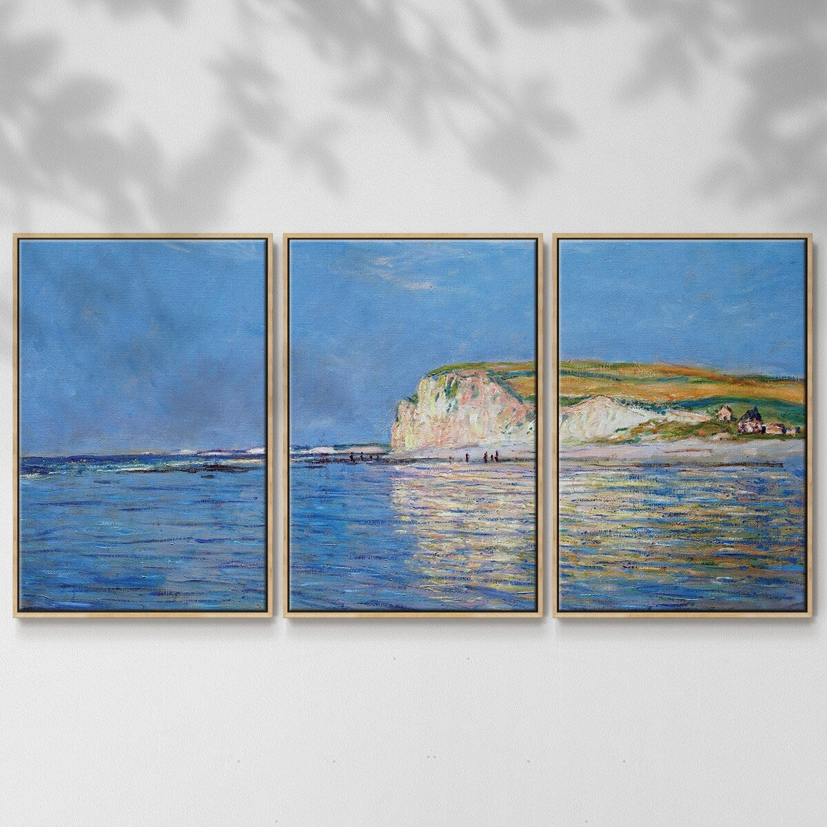 Low Tide at Pourville 02, 1882 - Multi Piece Framed Canvas