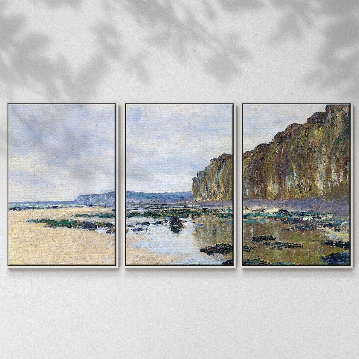 Low Tide at Varengeville, 1882 - Multi Piece Framed Canvas