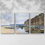 Low Tide at Varengeville, 1882 - Multi Piece Framed Canvas