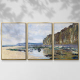 Low Tide at Varengeville, 1882 - Multi Piece Framed Canvas
