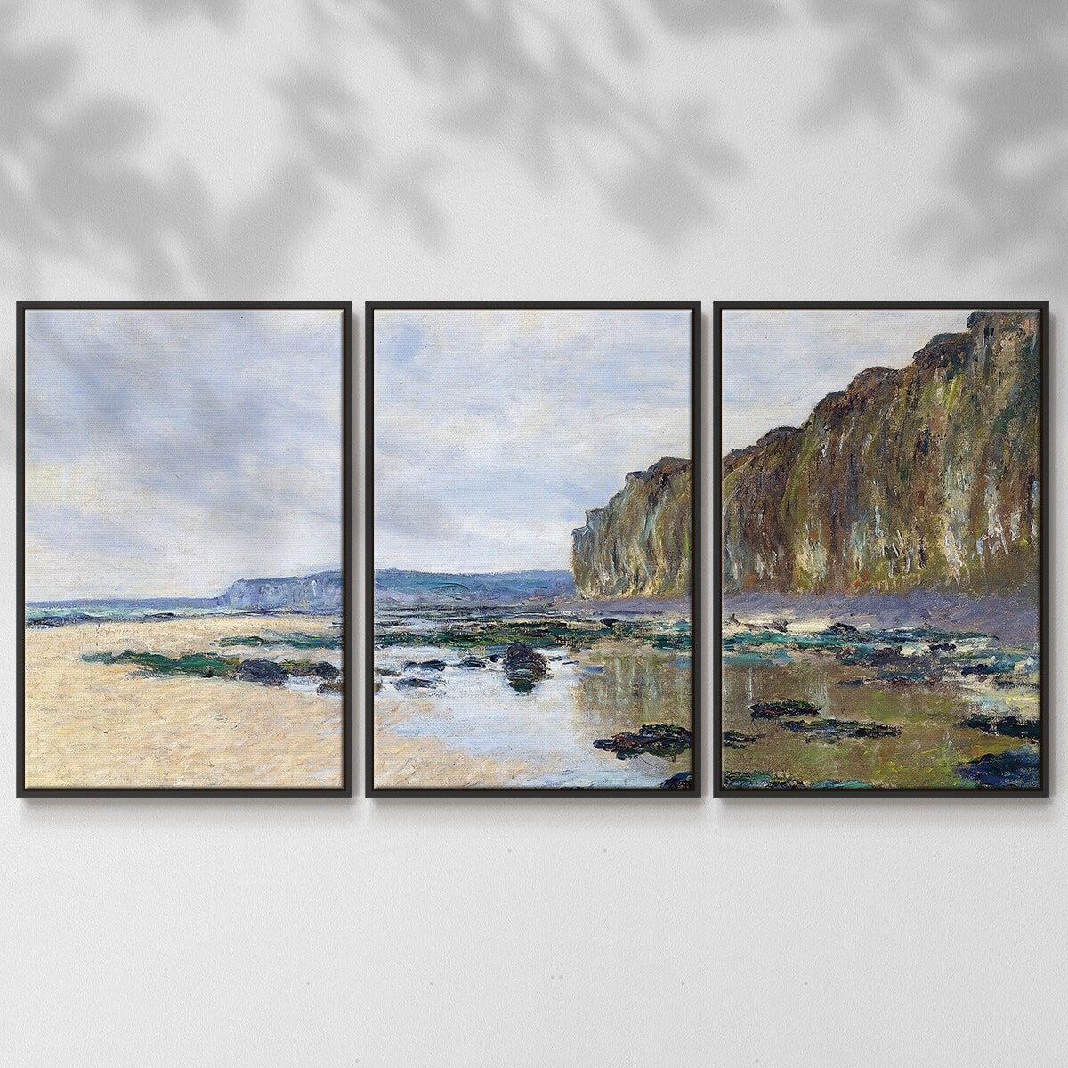 Low Tide at Varengeville, 1882 - Multi Piece Framed Canvas