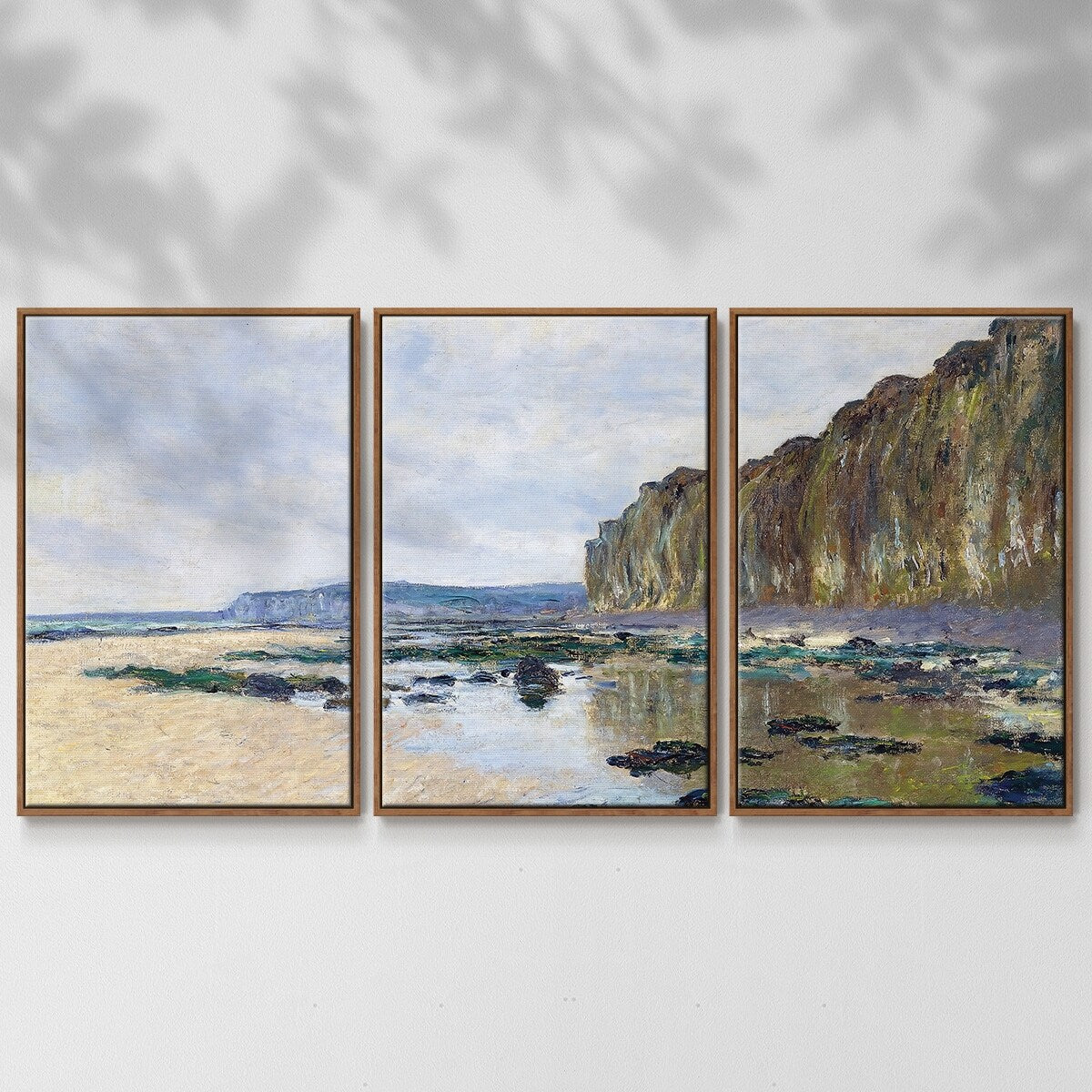 Low Tide at Varengeville, 1882 - Multi Piece Framed Canvas