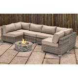 Lsi 4 Person Seating Group With Firepit And Sunbrella Cushions