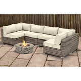 Lsi 4 Person Seating Group With Firepit And Sunbrella Cushions