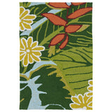 Luau Blue/ Green Indoor/ Outdoor Jungle Rug (2' x 3') - 2' x 3'