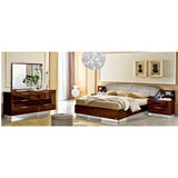 Luca Home Walnut 3-piece Queen Bedroom Set
