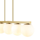 Luca Parisian 45.5" 5-Light Modern Glam Iron Globe Linear LED Pendant by JONATHAN Y