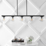 Luca Parisian 45.5" 5-Light Modern Glam Iron Globe Linear LED Pendant by JONATHAN Y