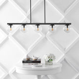 Luca Parisian 45.5" 5-Light Modern Glam Iron Globe Linear LED Pendant by JONATHAN Y