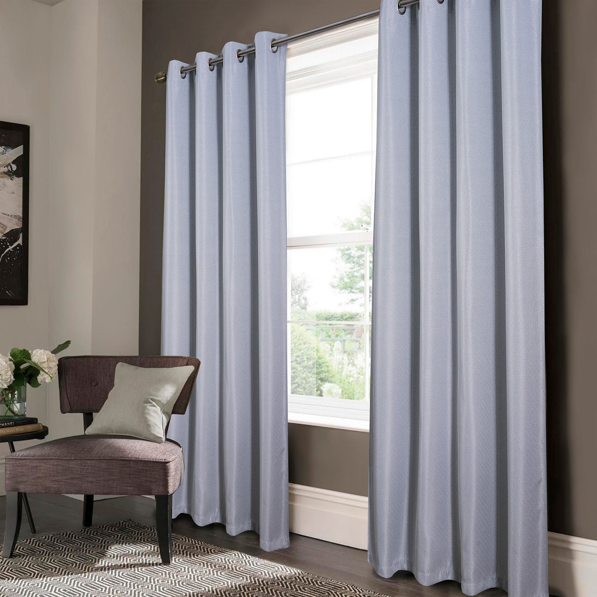 Lucas Textured Jacquard Blackout Window Curtain Panel