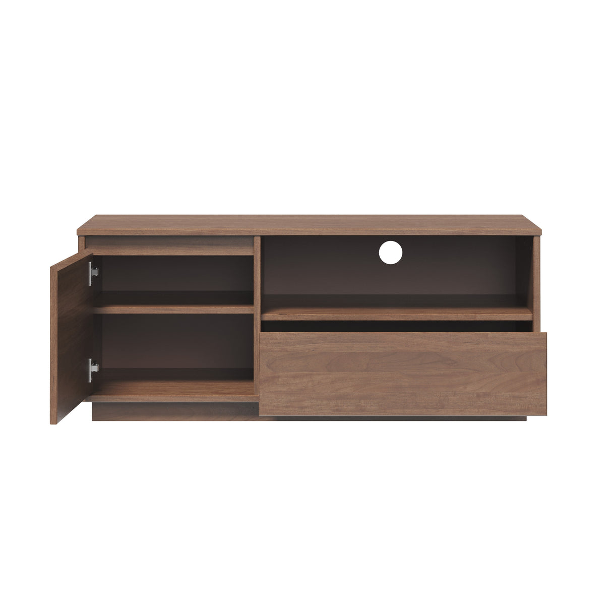 Lucas Mid Century Walnut Media Console TV Stand