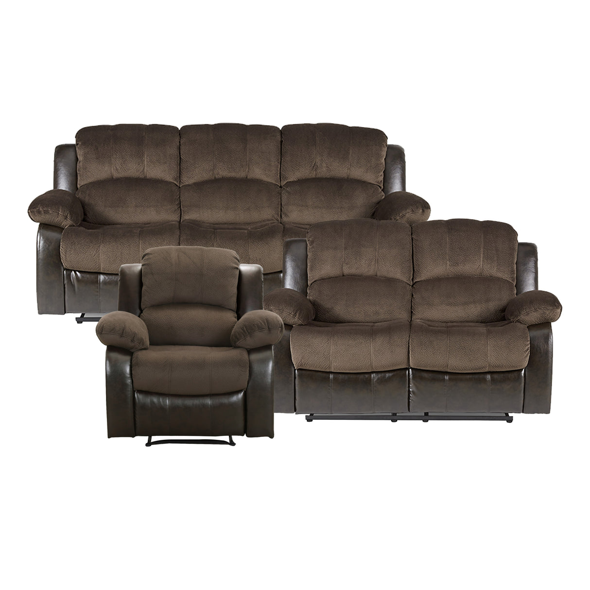 Lucca 3-Piece Reclining Living Room Set