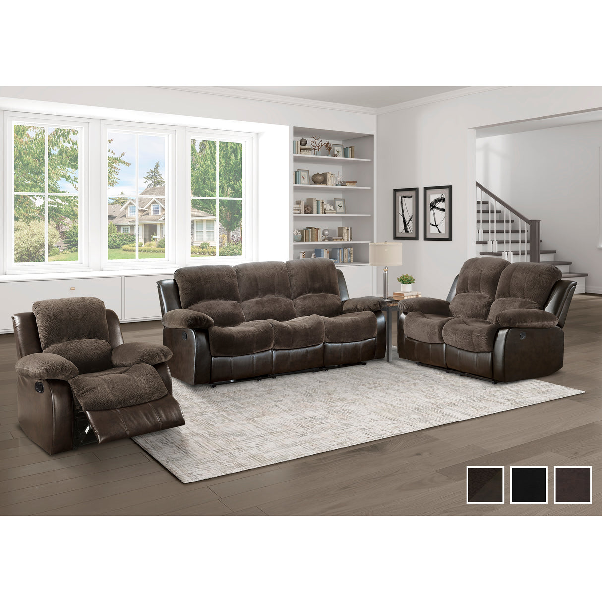 Lucca 3-Piece Reclining Living Room Set