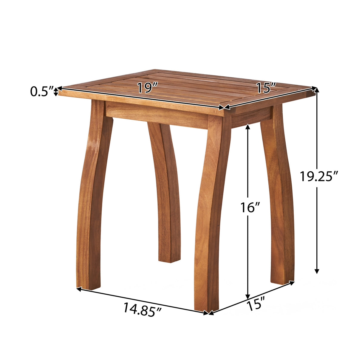 Lucca Outdoor Acacia Wood Side Table by Christopher Knight Home