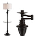 Luce 60" Metal/Glass LED Side Table and Floor Lamp, Chrome by JONATHAN Y - 60" H x 16" W x 16" D