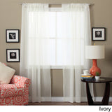 Lucerne 63-inch Sheer Curtain Panel Pair - 52 x 63 - 52 x 63