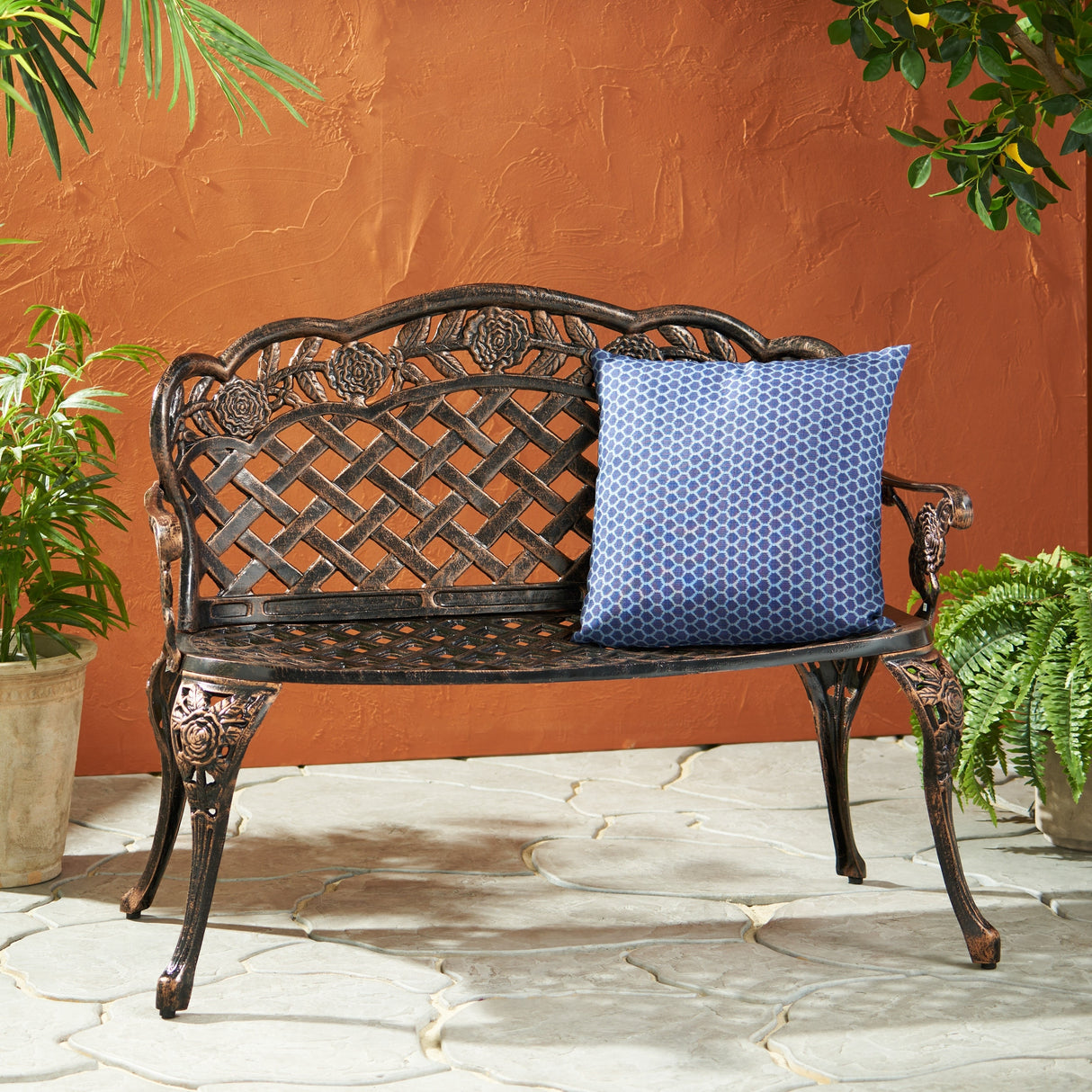 Lucia Outdoor Garden Bench by Christopher Knight Home