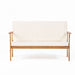 Luciano Outdoor Acacia Wood Bench with Cushions by Christopher Knight Home