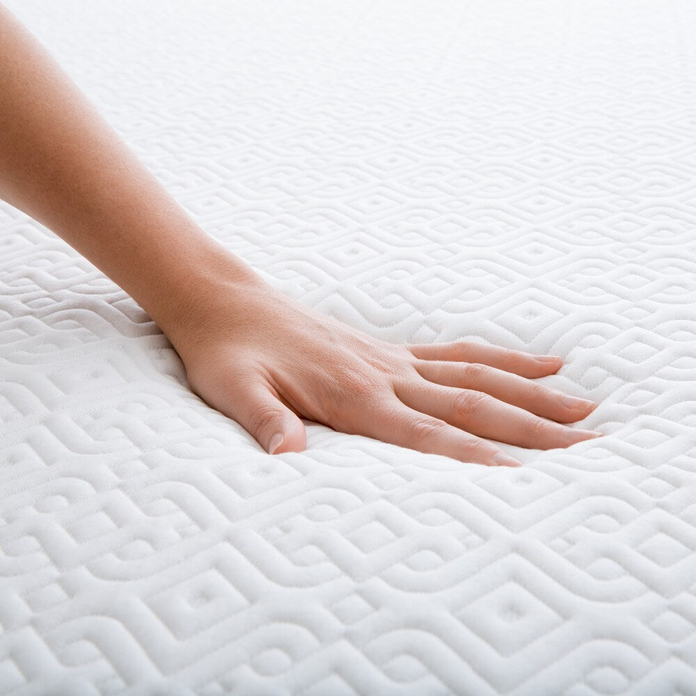 Lucid 10-inch Cal King-size Gel Memory Foam Mattress with 4 Down Blend Pillows