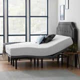 Lucid Comfort Collection 10-inch Gel Memory Foam Mattress and Deluxe Adjustable Bed Set