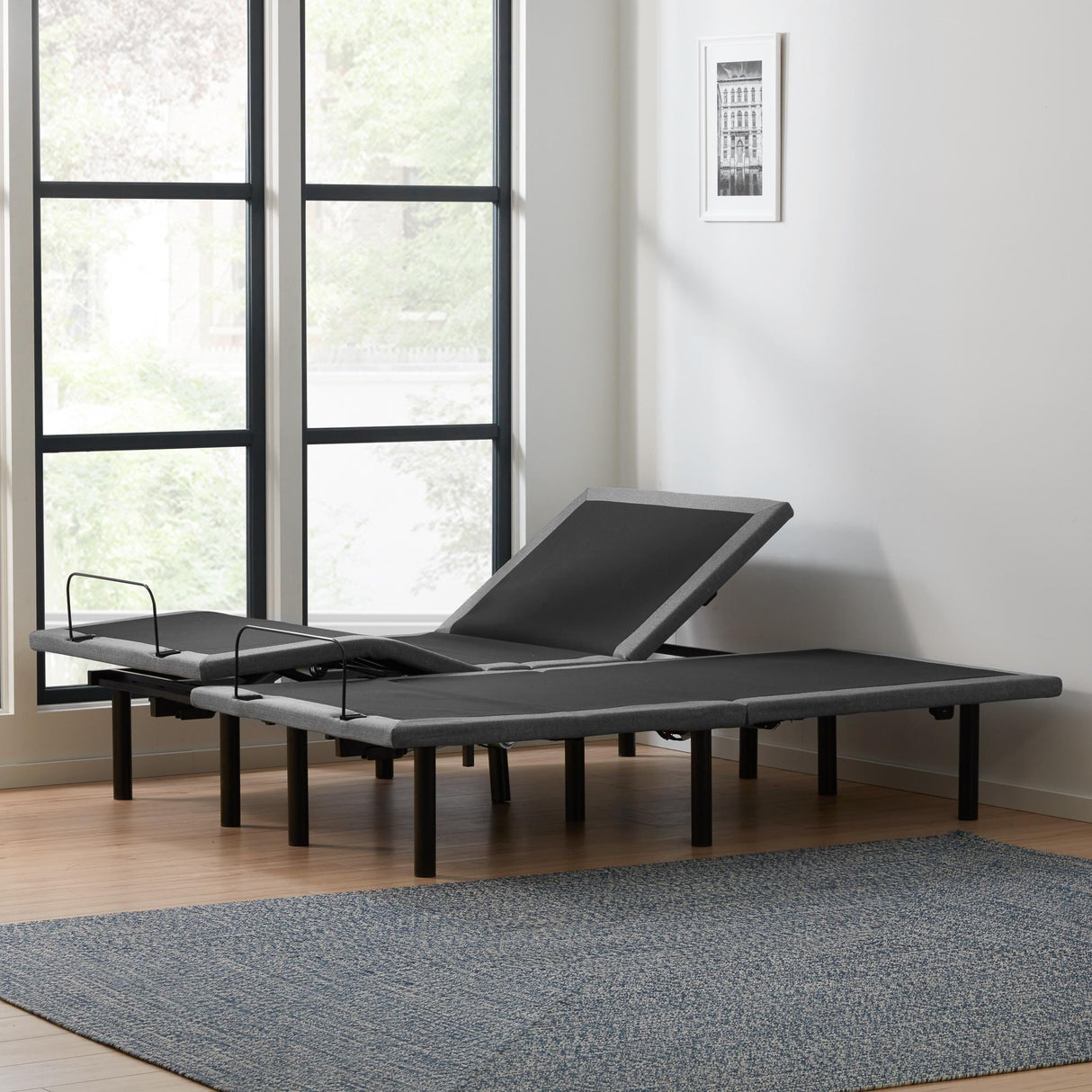 Lucid Comfort Collection 10-inch Gel Memory Foam Mattress and Deluxe Adjustable Bed Set