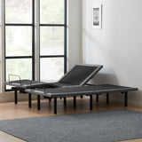 Lucid Comfort Collection 10-inch Gel Memory Foam Mattress and Deluxe Adjustable Bed Set