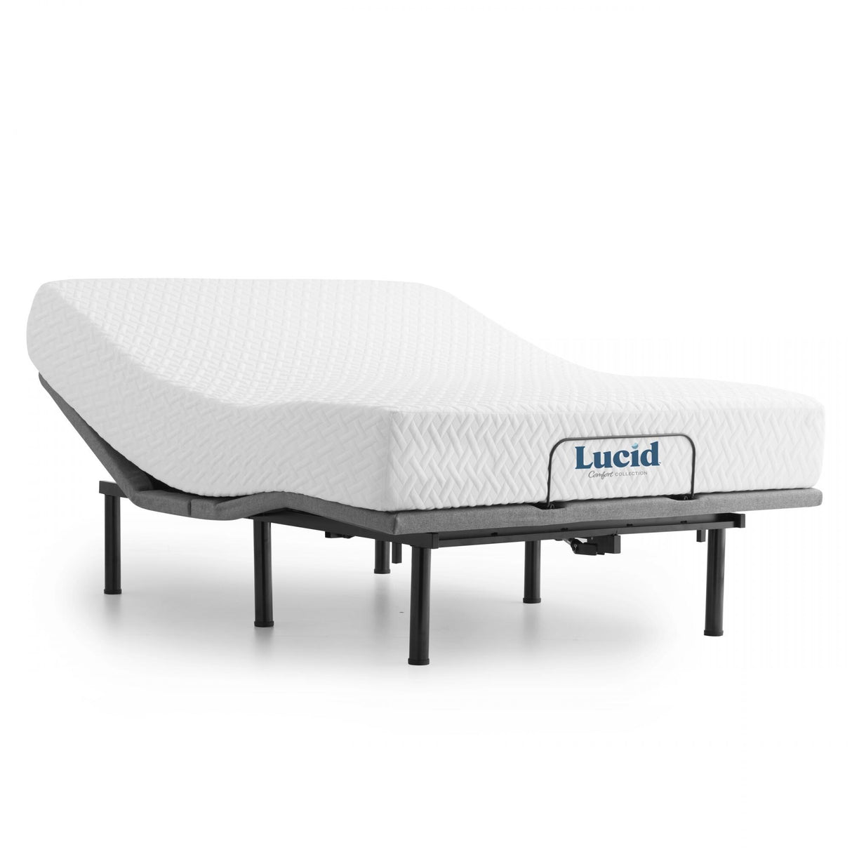 Lucid Comfort Collection 10-inch Gel Memory Foam Mattress and Deluxe Adjustable Bed Set
