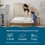 Lucid 5 inch Gel Memory Foam Mattress Firm Feel