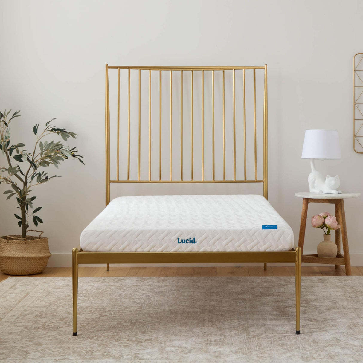 Lucid 5 inch Gel Memory Foam Mattress Firm Feel