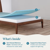 Lucid 5 inch Gel Memory Foam Mattress Firm Feel