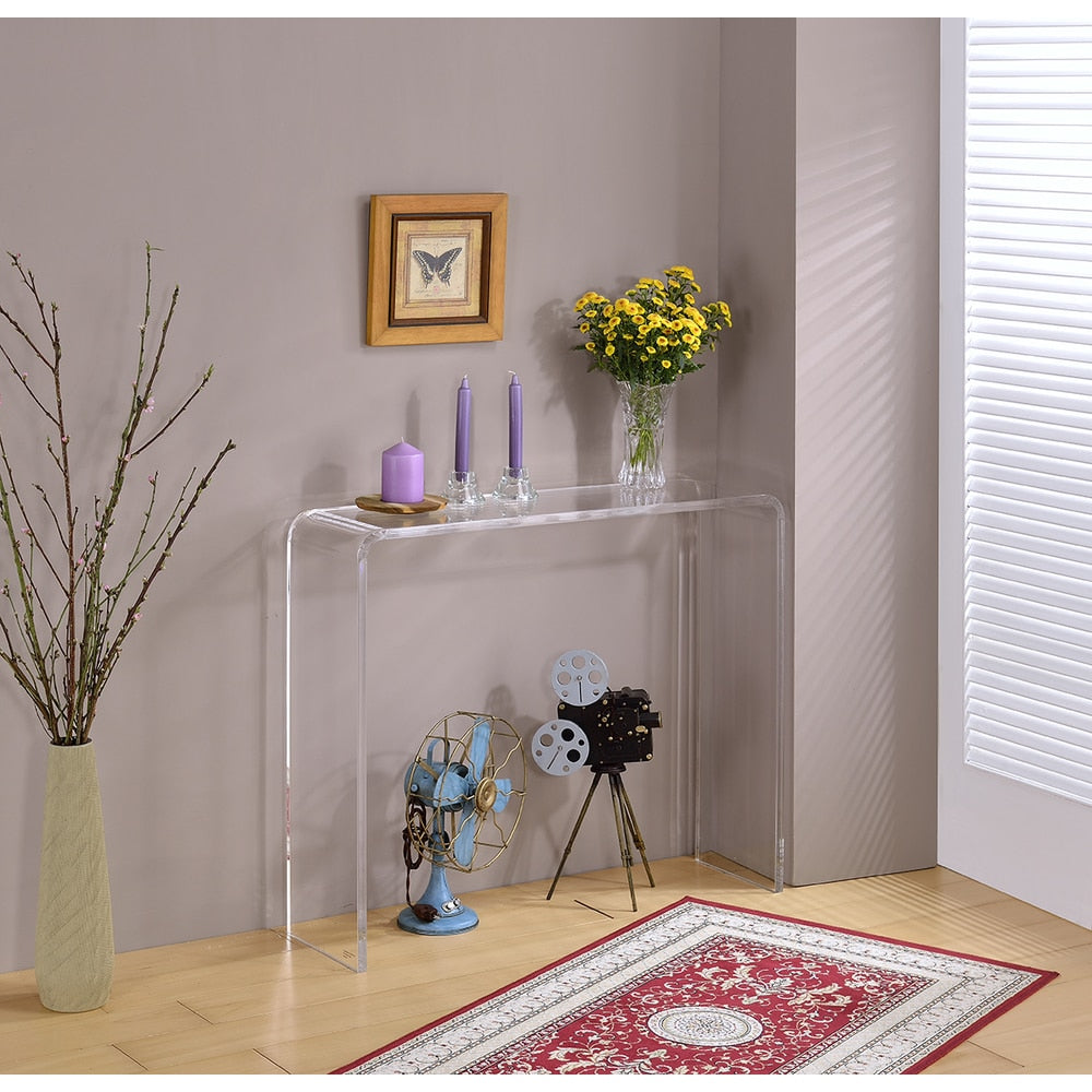 Acrylic sofa table sales