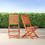 Lucius Reddish Brown Folding Bistro Table and Chair Dining Set