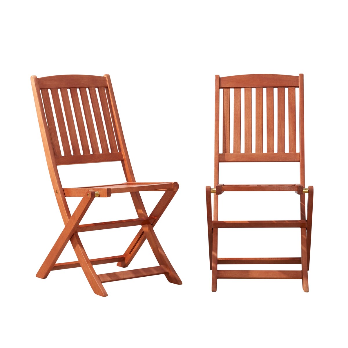 Lucius Reddish Brown Folding Bistro Table and Chair Dining Set