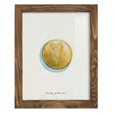 Lucky Charm IV -Framed Print w/glass-Cherry Red